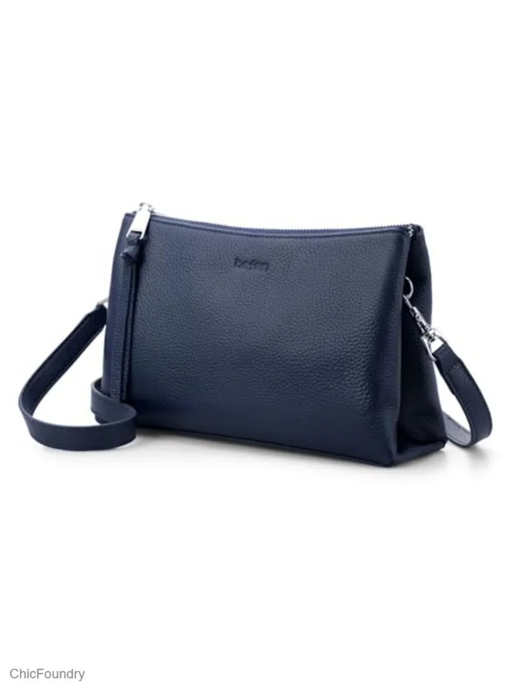 Genuine Leather Crossbody Bag with RFID Protection, Small Shoulder Purse